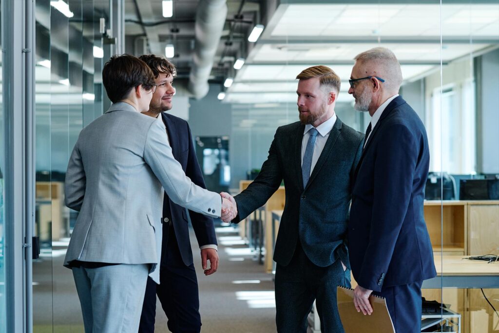 Partners shaking hands