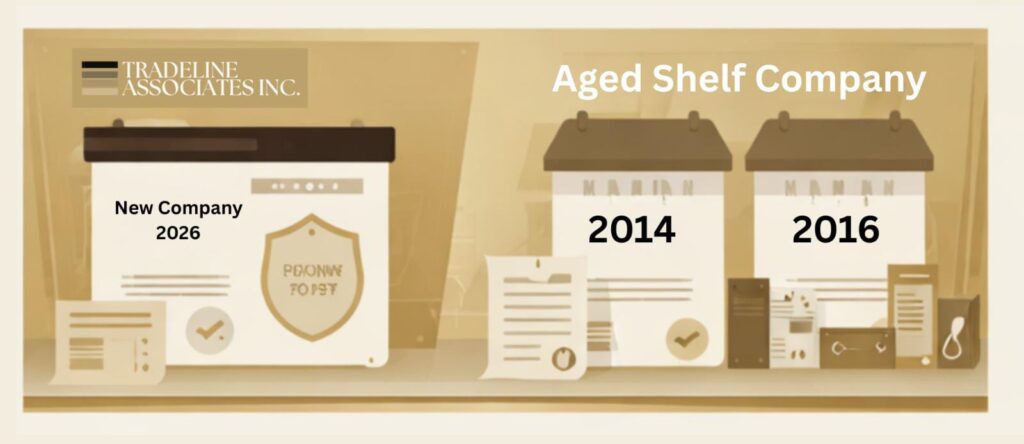 a legally registered dormant company with documents, certificates, and a calendar 