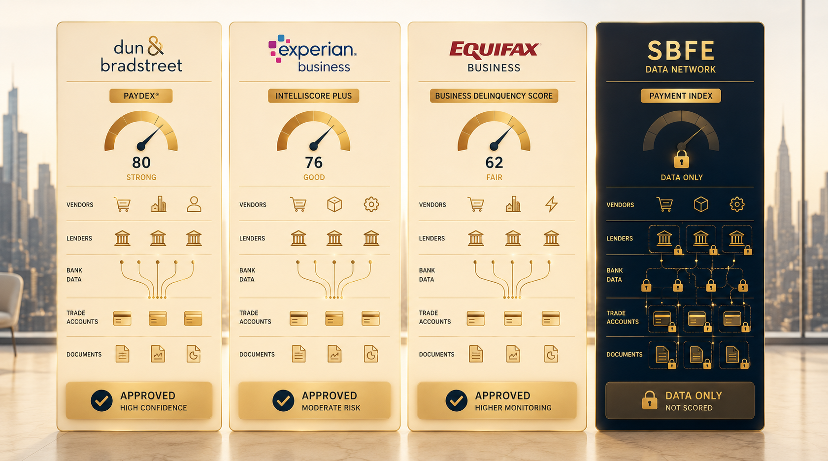 The 4 Business Credit Bureaus Explained: A Full Comparison