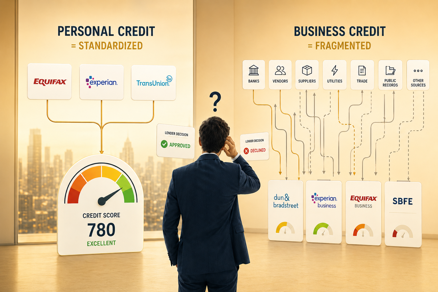 Business Credit Bureaus Explained: D&B, Experian, Equifax, and SBFE