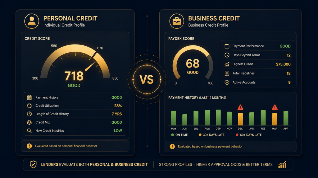 Personal vs Business Credit