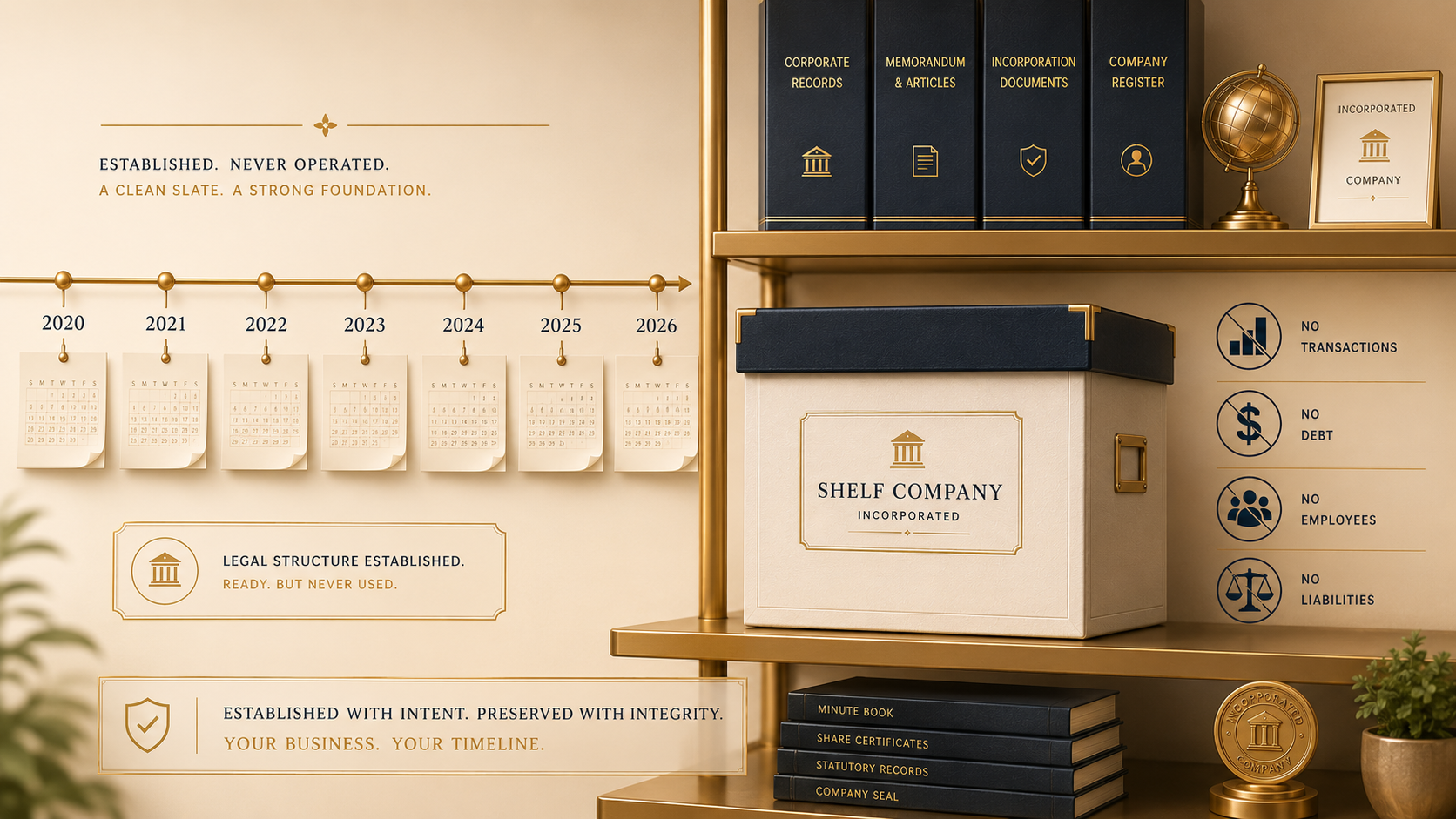 Aged Shelf Company having timeline 