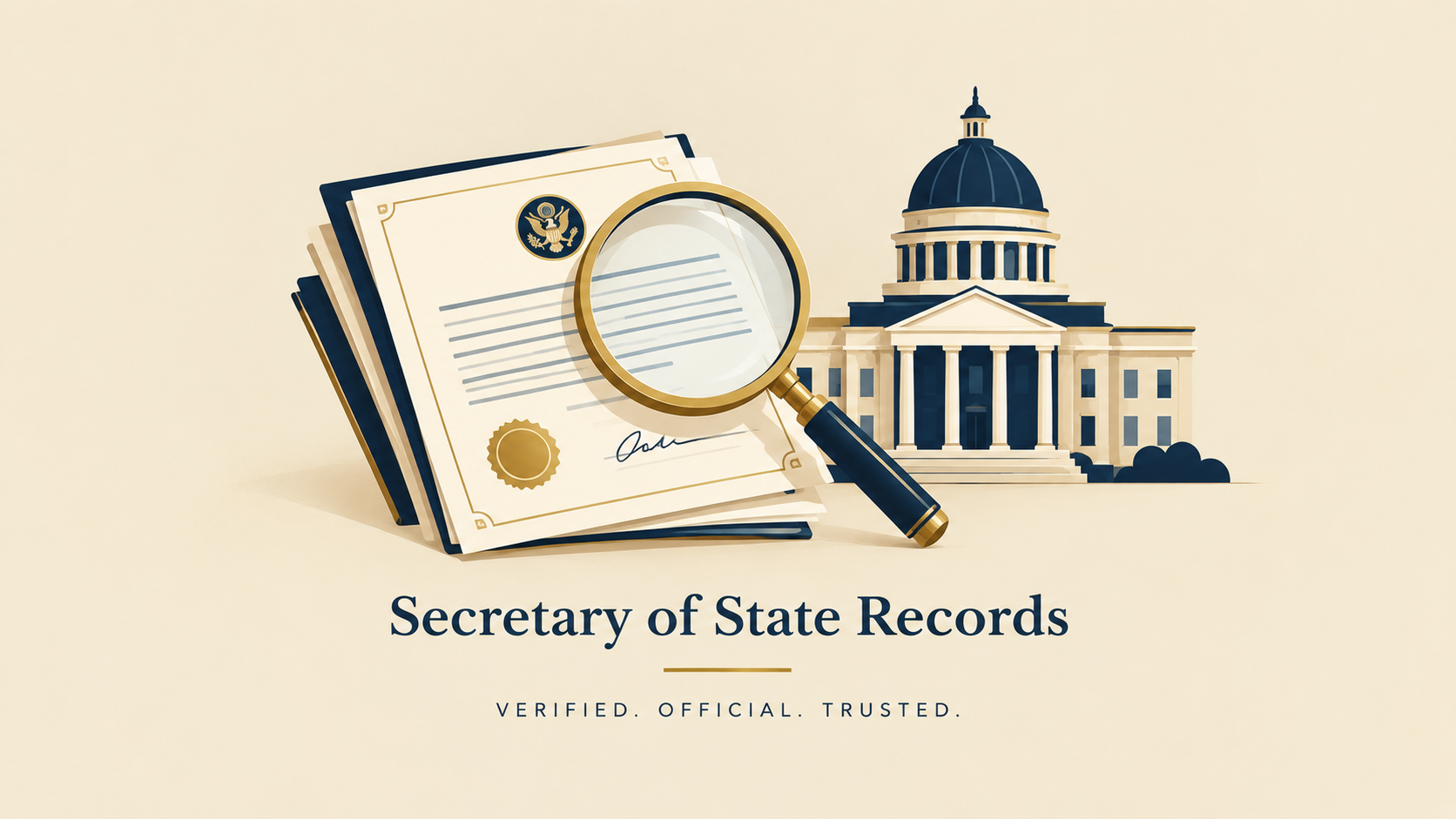 Illustration of verifying an aged shelf company's formation records and credit history through official sources